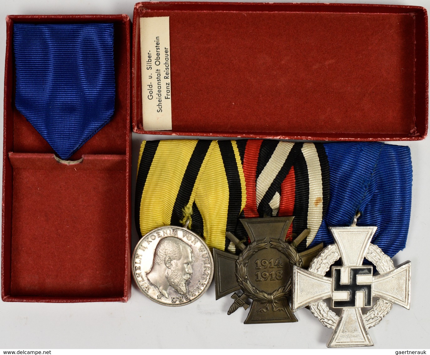 Orden & Ehrenzeichen: 3er Spange Auszeichnungen: Tapferkeitsmedaille 1892 Württemberg (OEK 3035); Eh - Sonstige & Ohne Zuordnung