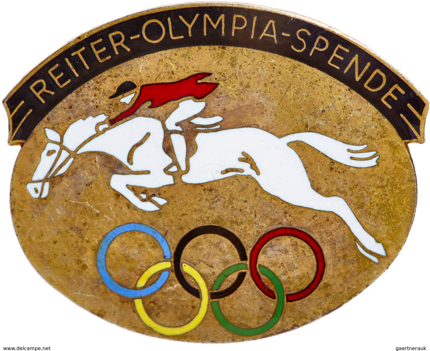 Orden & Ehrenzeichen: 1936, Olympiadeansteckabzeichen Mit Text "Reiter-Olympia-Spende" Mit Einigen O - Sonstige & Ohne Zuordnung