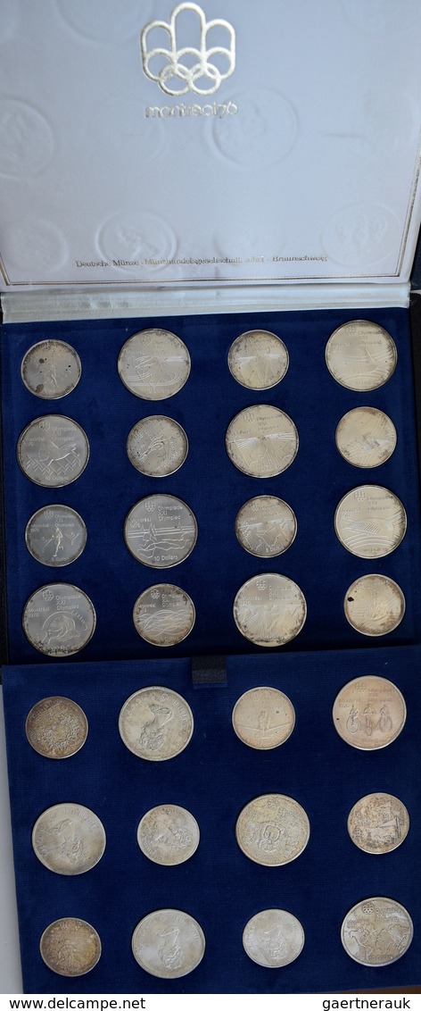 Kanada: Olympische Spiele Montreal 1976: 14 X 5 Dollars Sowie 14 X 10 Dollars Gedenkmünzen, Augensch - Canada