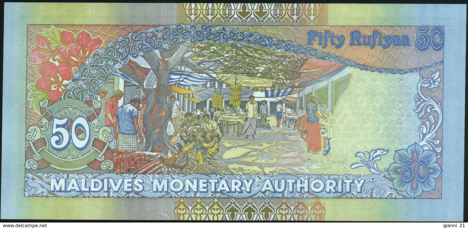 MALDIVES - 50 Rufiyaa 2008 UNC P.21 B - Maldivas