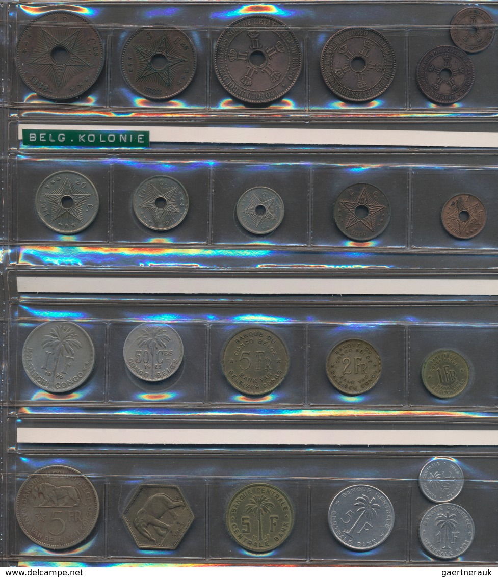 Kongo, DR / Zaire: Congo - Free State / Belgisch Kongo: Typensammlung/Lot 22 Münzen Ab 1888 Bis Zum - Congo (Repubblica Democratica 1964-70)