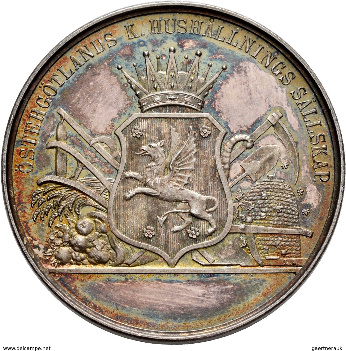 Schweden: Lot 25 Schwedischer Medaillen In Silber Und Bronze, U. A. Bronzene Prämienmedaille 1845, V - Suède