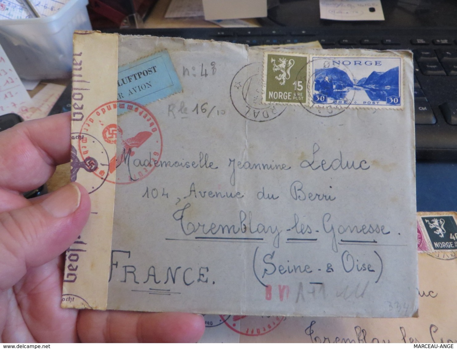 LOT D'ENVIRON 10 lettres de CENSURE 1939/1945 et assimilées guerre ,certaines avec contenue