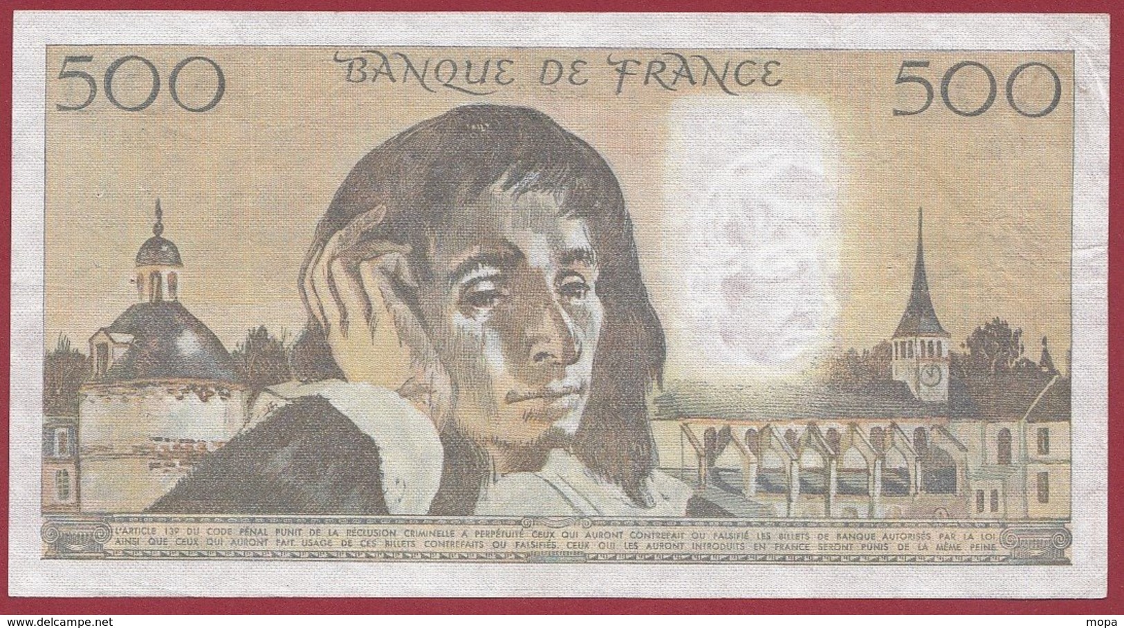 500 Francs "Pascal" Du 08/01/1987.E--- F/TTB+---ALPH P.249 - 500 F 1968-1993 ''Pascal''