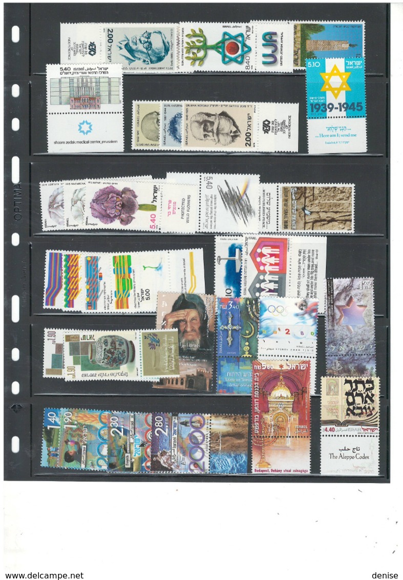 Israel - Grosse Collection en album - Timbres avec tabs , Blocs , carnets , Feuilles etc...deuxieme partie