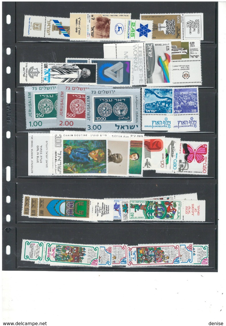 Israel - Grosse Collection en album - Timbres avec tabs , Blocs , carnets , Feuilles etc...deuxieme partie