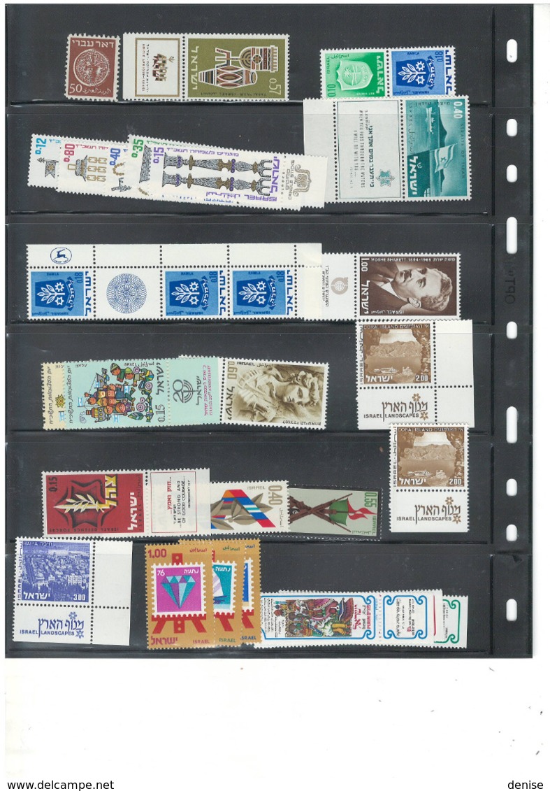 Israel - Grosse Collection en album - Timbres avec tabs , Blocs , carnets , Feuilles etc...deuxieme partie