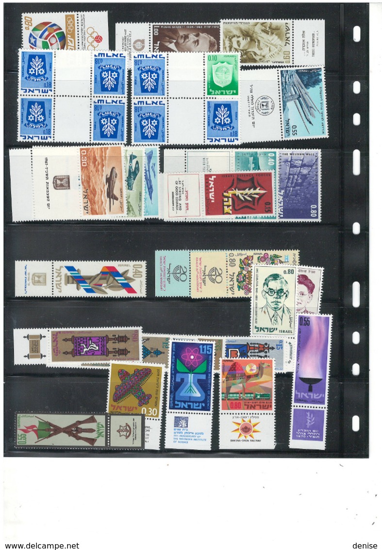 Israel - Grosse Collection en album - Timbres avec tabs , Blocs , carnets , Feuilles etc...deuxieme partie