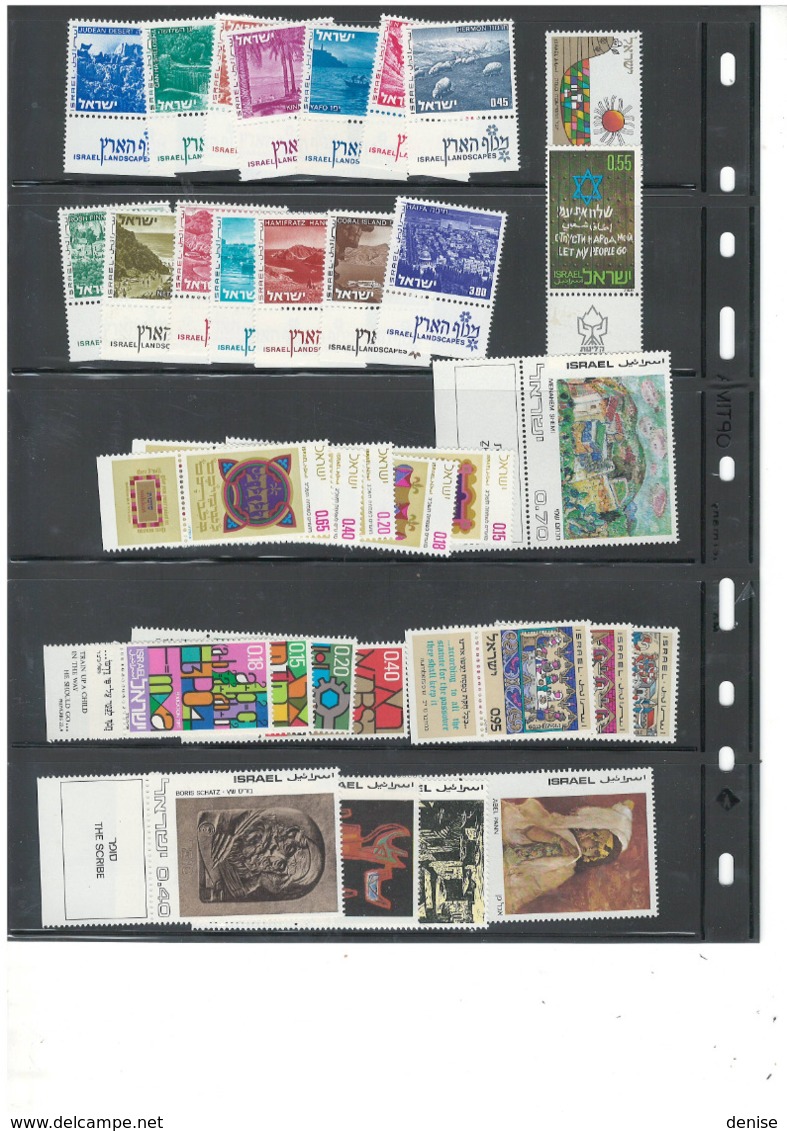 Israel - Grosse Collection en album - Timbres avec tabs , Blocs , carnets , Feuilles etc...deuxieme partie