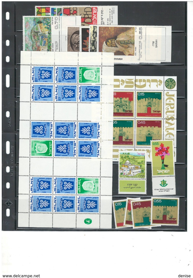 Israel - Grosse Collection en album - Timbres avec tabs , Blocs , carnets , Feuilles etc...deuxieme partie