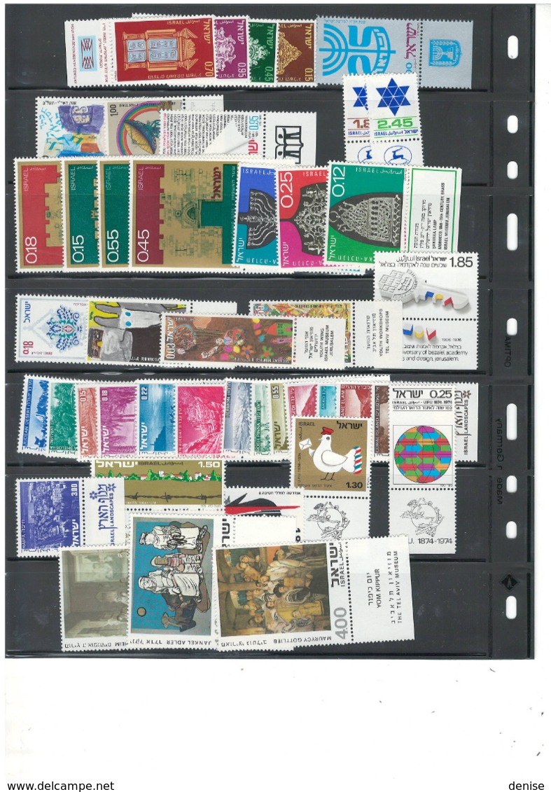 Israel - Grosse Collection en album - Timbres avec tabs , Blocs , carnets , Feuilles etc...deuxieme partie