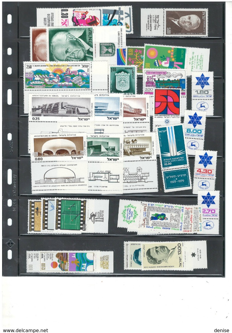 Israel - Grosse Collection en album - Timbres avec tabs , Blocs , carnets , Feuilles etc...deuxieme partie