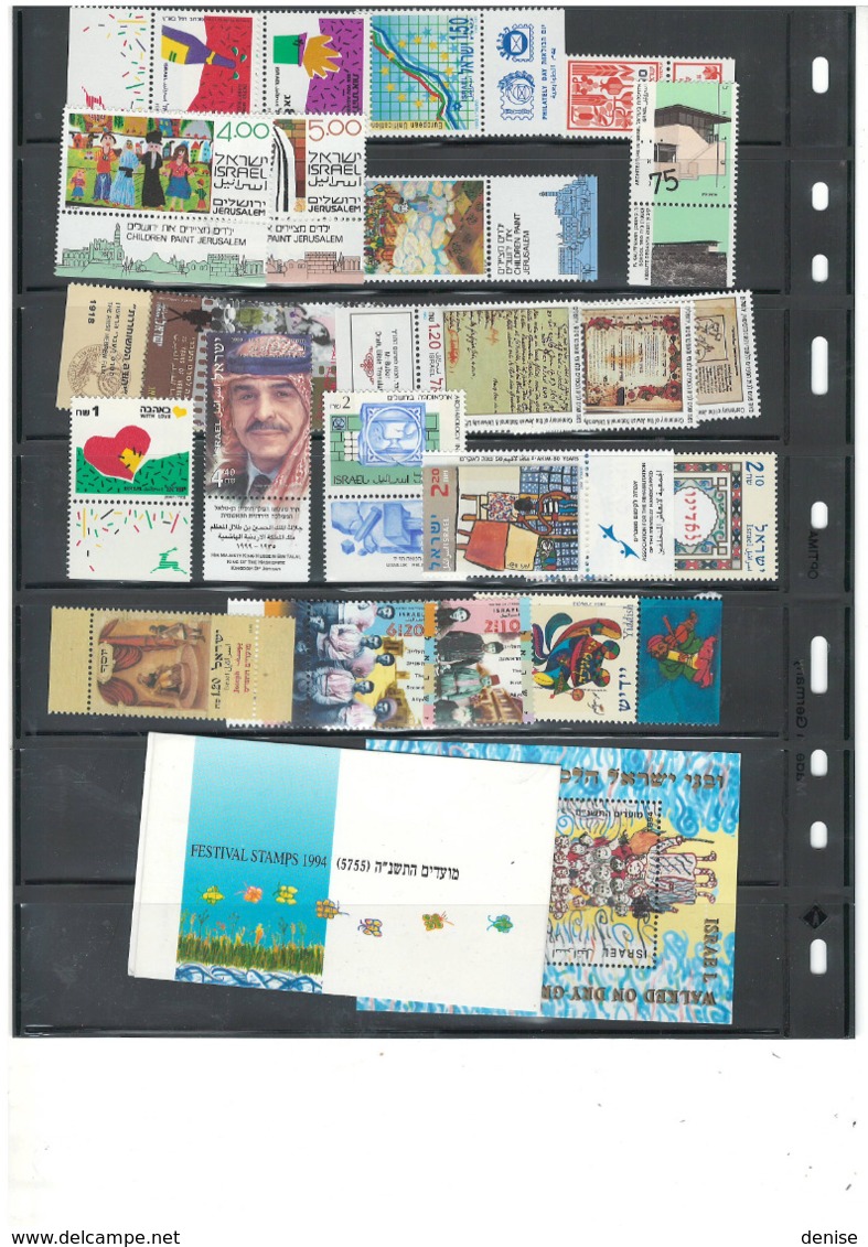 Israel - Grosse Collection en album - Timbres avec tabs , Blocs , carnets , Feuilles etc...deuxieme partie