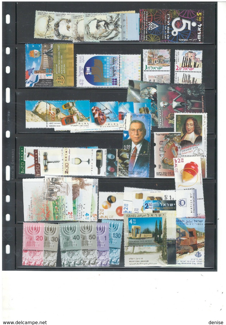 Israel - Grosse Collection en album - Timbres avec tabs , Blocs , carnets , Feuilles etc...deuxieme partie