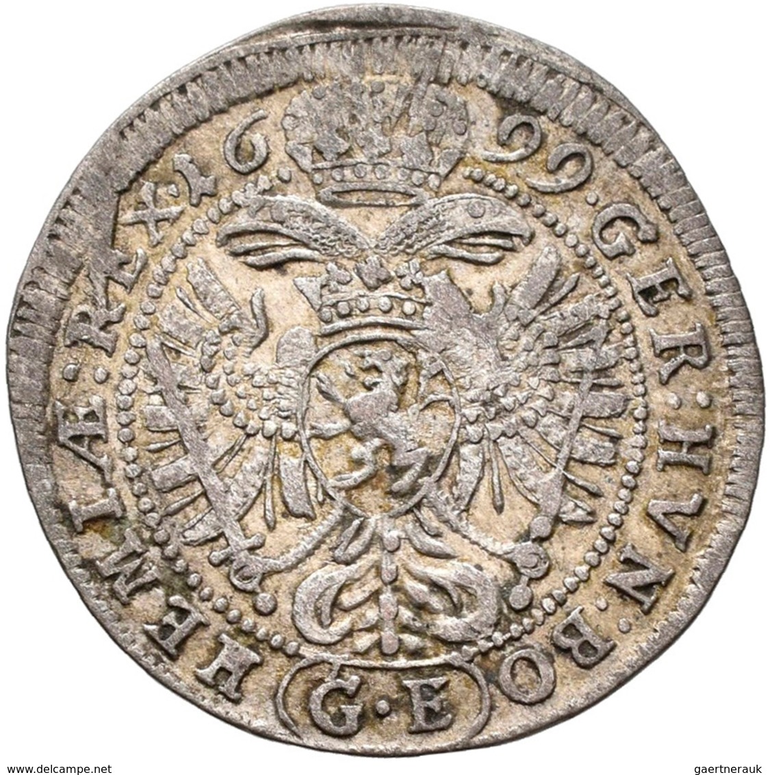 Haus Habsburg: Lot 8 Münzen; 15 Kreuzer 1676, 1681, 1689, 6 Kreuzer 1671, 3 Kreuzer 1668, 1997, 1699