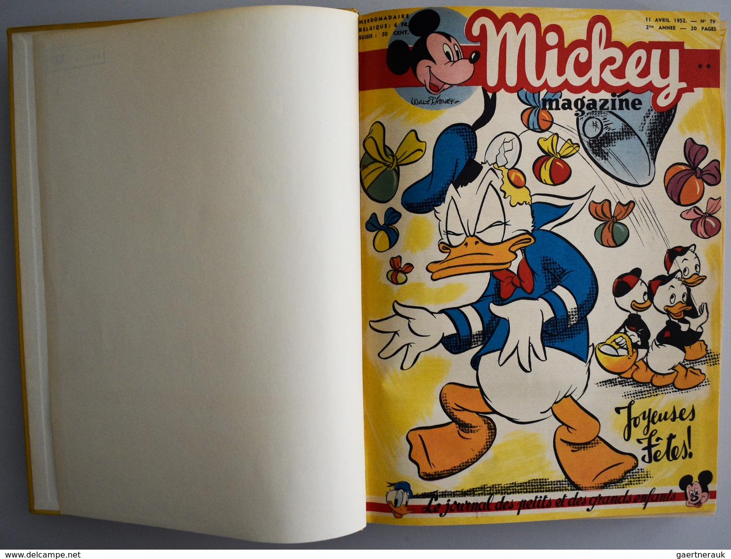 Varia, Sonstiges: COMICS: 4 Bände Mickey Maus 50er Jahre (I, Ia, II, IIa) In Französchisch. Angefang - Sonstige & Ohne Zuordnung