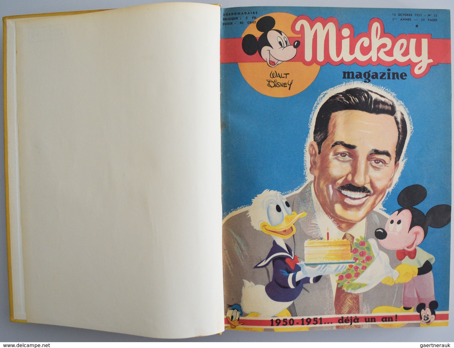 Varia, Sonstiges: COMICS: 4 Bände Mickey Maus 50er Jahre (I, Ia, II, IIa) In Französchisch. Angefang - Sonstige & Ohne Zuordnung