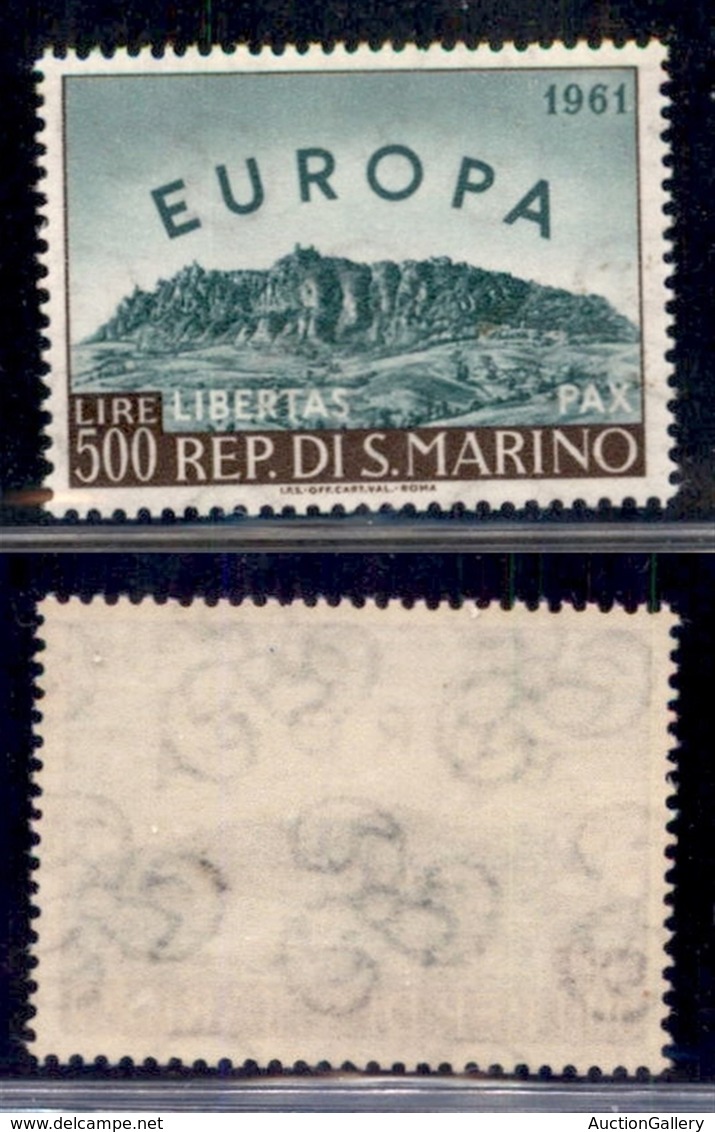 SAN MARINO - 1961 - 500 Lire Europa Unita (568) - Gomma Integra (40) - Autres & Non Classés