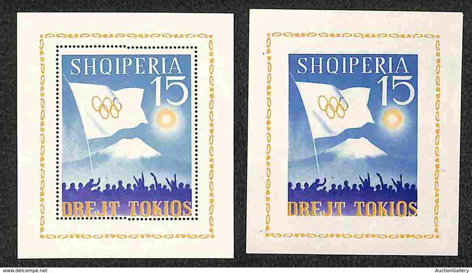 ALBANIA - 1964 - Foglietti Olimpiadi Tokio (block 22/23) - Dentellato E Non - Gomma Integra (50) - Other & Unclassified