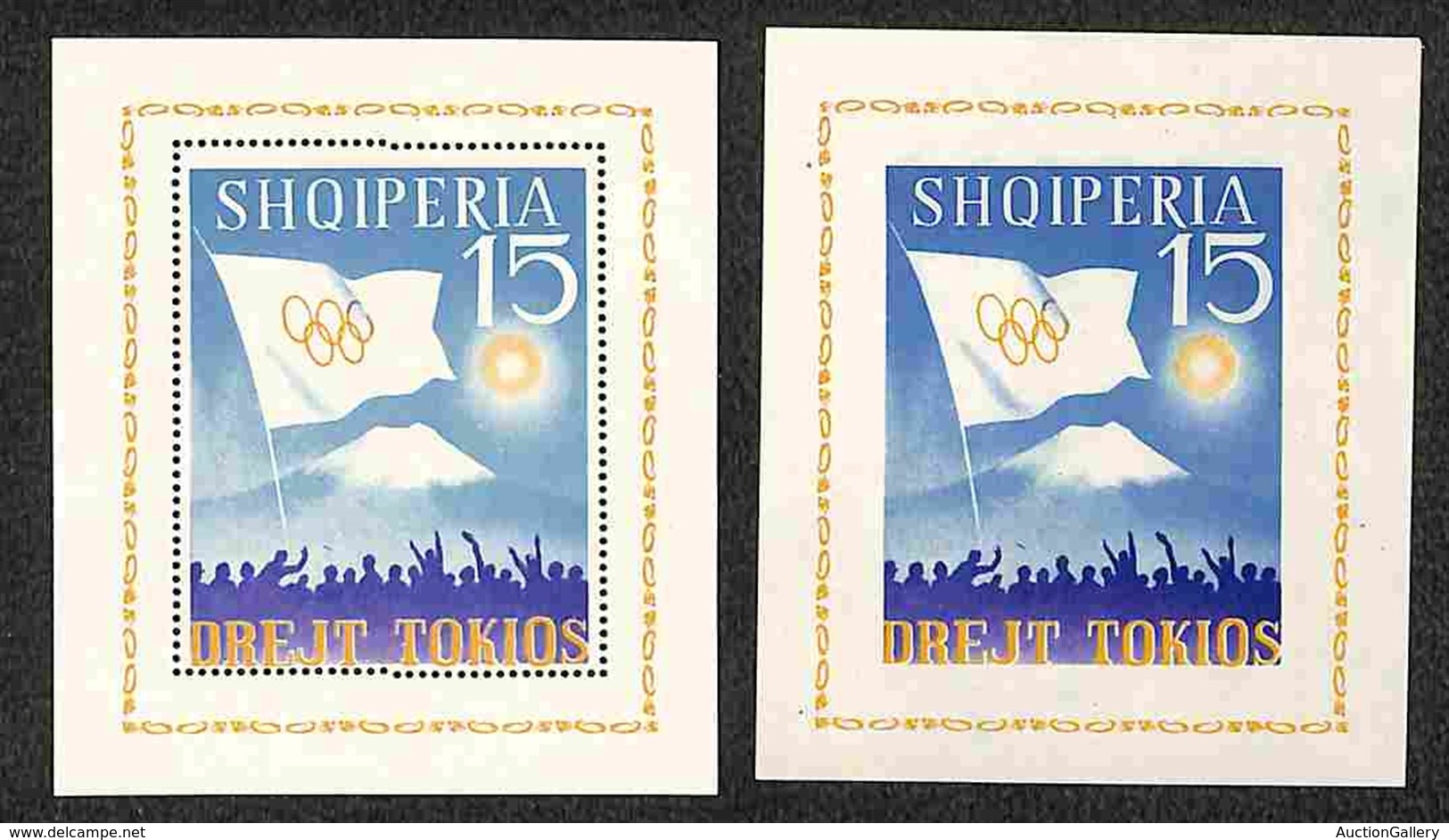 ALBANIA - 1964 - Foglietti Olimpiadi Tokio (block 22/23) - Dentellato E Non - Gomma Integra (50) - Altri & Non Classificati