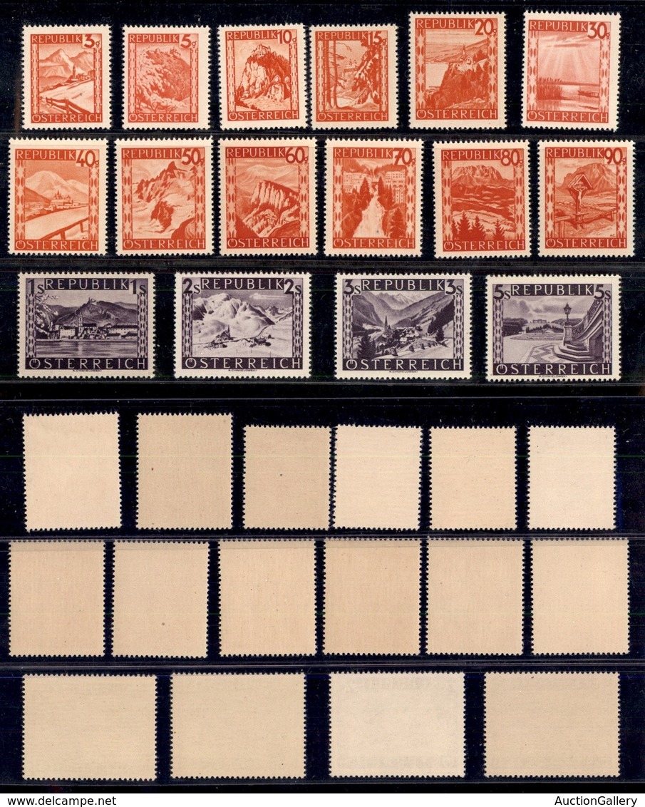 AUSTRIA - 1947 - Vedute (838/853) - Serie Completa - Gomma Integra (110) - Other & Unclassified