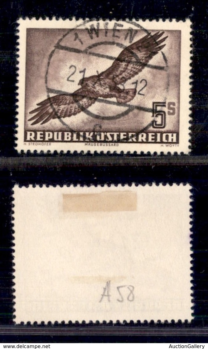 AUSTRIA - 1953 - 5 Shilling Uccelli Posta Aerea (986) - Usato (120) - Other & Unclassified