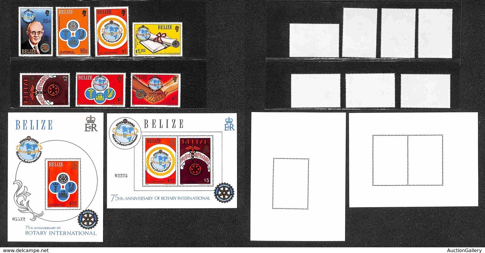 BELIZE - 1981 - 75 Anni Rotary (544/550 + Block 30/31) - Emissione Completa - Gomma Integra (79) - Other & Unclassified