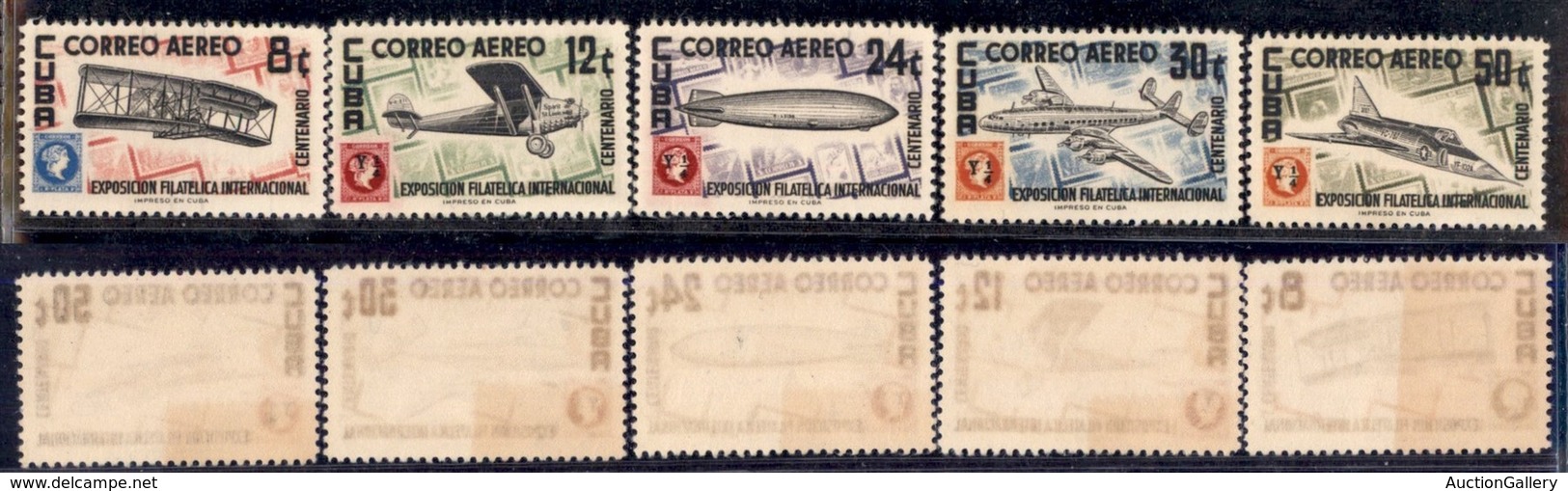 CUBA - 1955 - Aerei (467/471) - Serie Completa - Gomma Integra (38) - Other & Unclassified