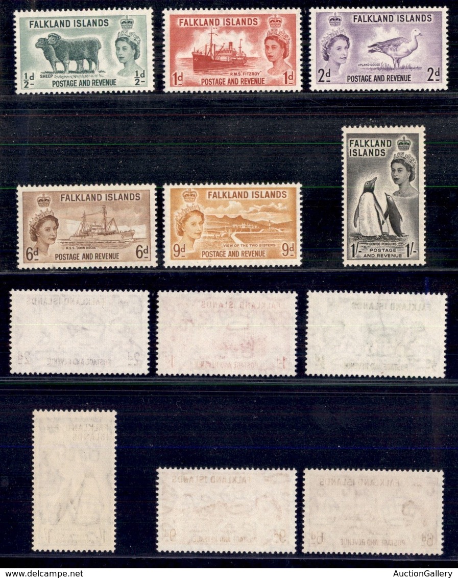 FALKLAND ISLAND - 1955 - Elisabetta II (117/122) - Serie Completa - Gomma Integra (46) - Other & Unclassified