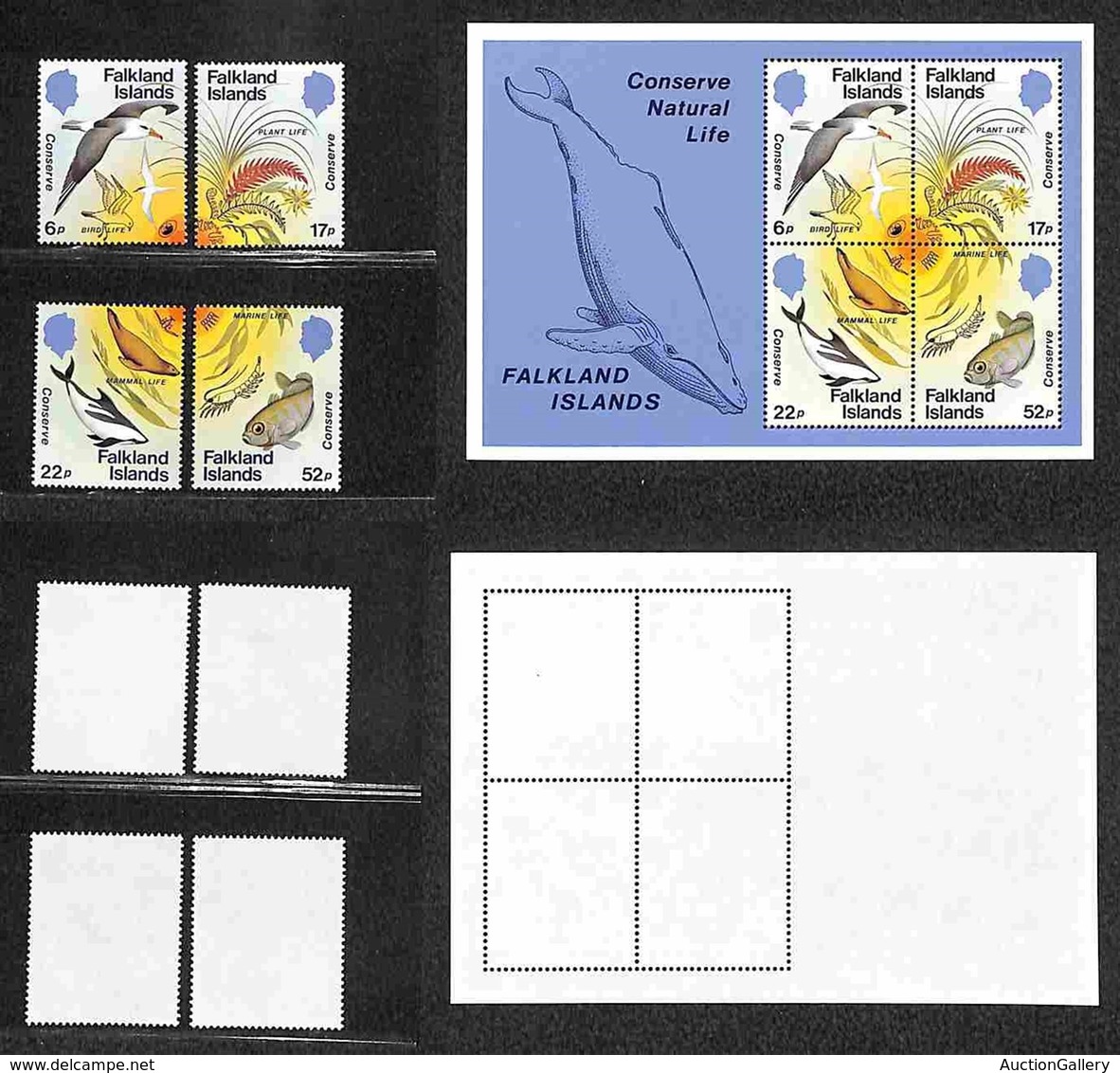 FALKLAND ISLAND - 1984 - Protezione Natura (415/418 + Block 4) - Emissione Completa - Gomma Integra (24) - Altri & Non Classificati