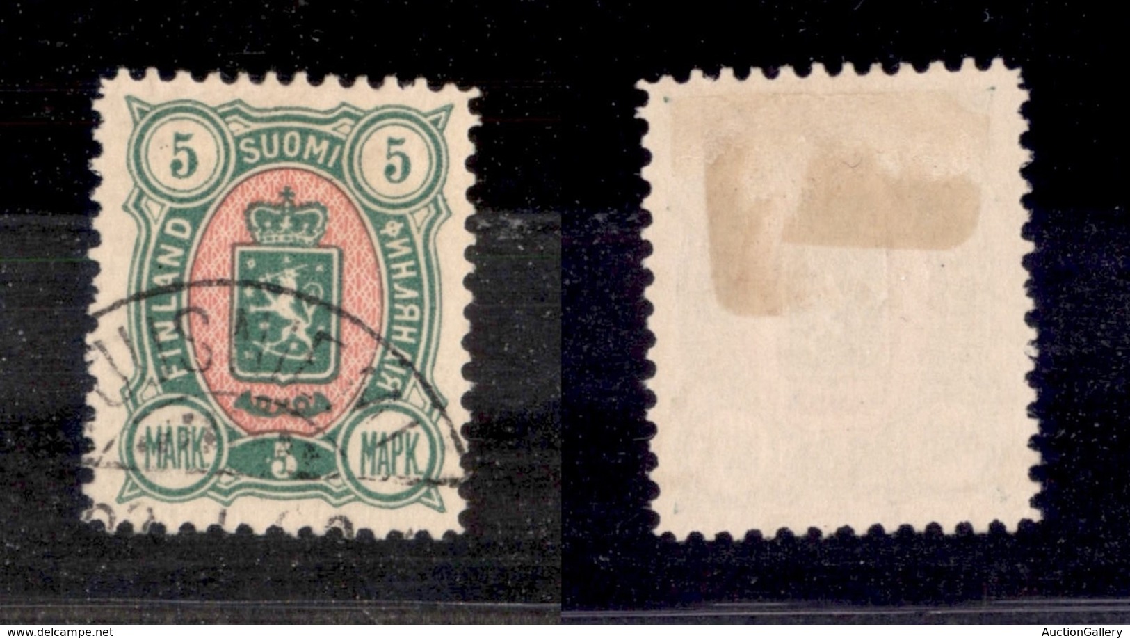 FINLANDIA - 1889 - 5 Marchi Stemma (33A) - Usato (65) - Other & Unclassified