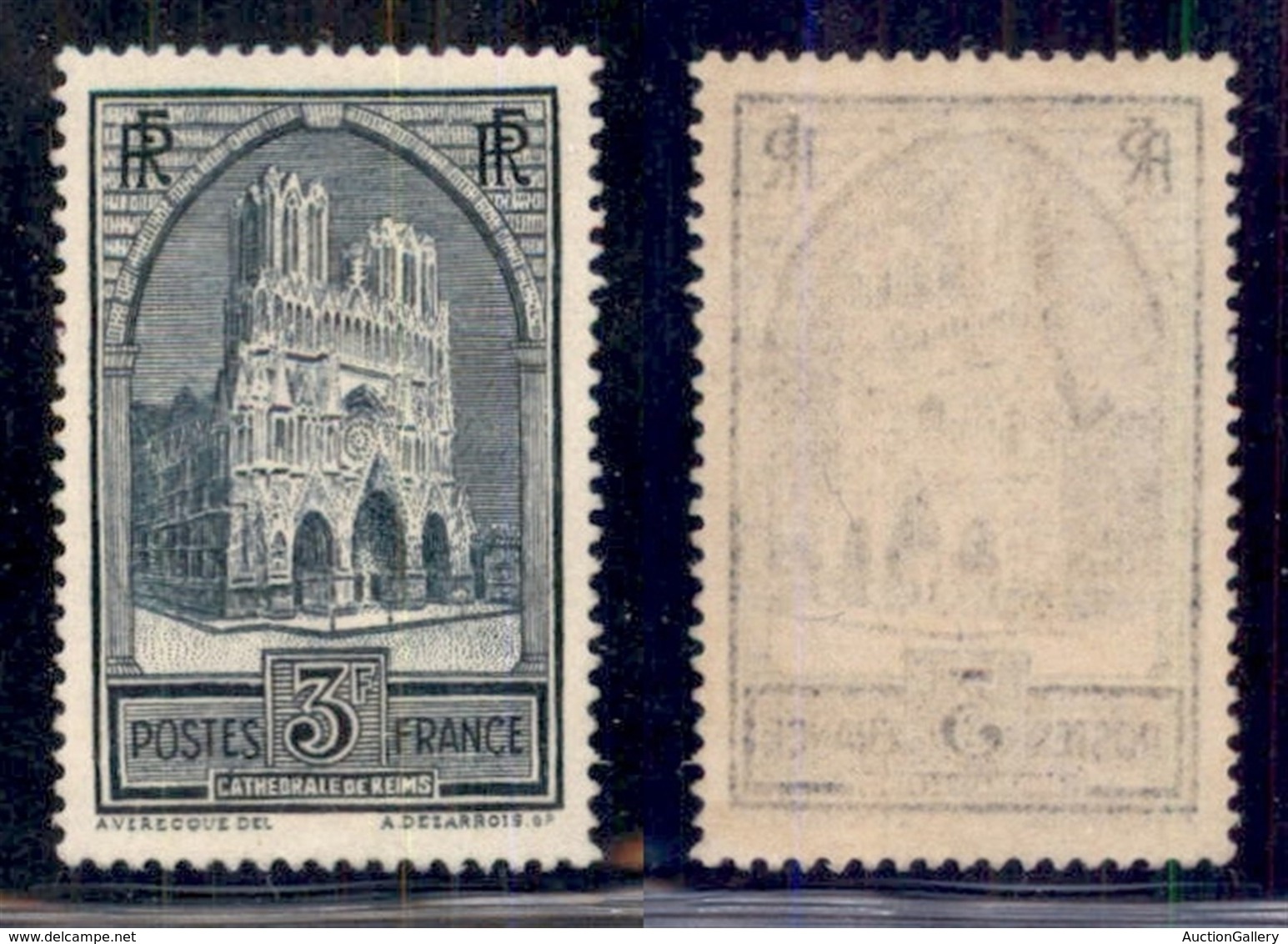 FRANCIA - 1931 - 3 Franchi Cattedrale Remis (256 III) - Gomma Integra (120) - Altri & Non Classificati