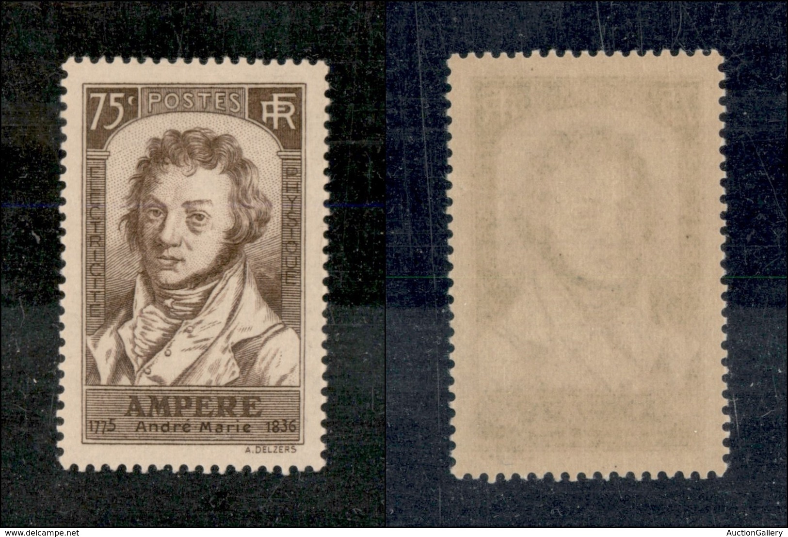 FRANCIA - 1936 - 75 Cent Ampere (313) - Gomma Integra (32) - Altri & Non Classificati