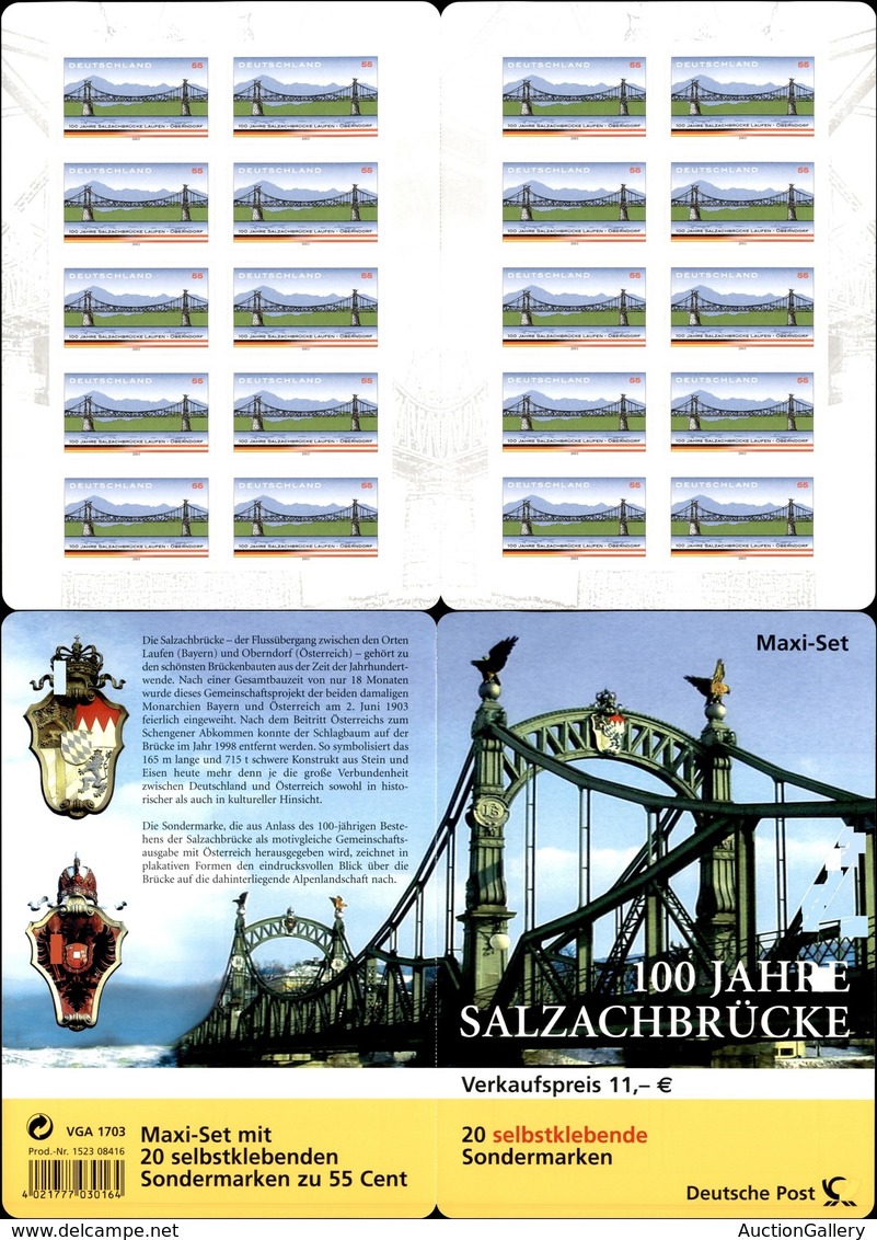 GERMANIA - 2003 - Libretto 100 Anni Salzachbrucke (MH 52) - Nuovo (40) - Other & Unclassified