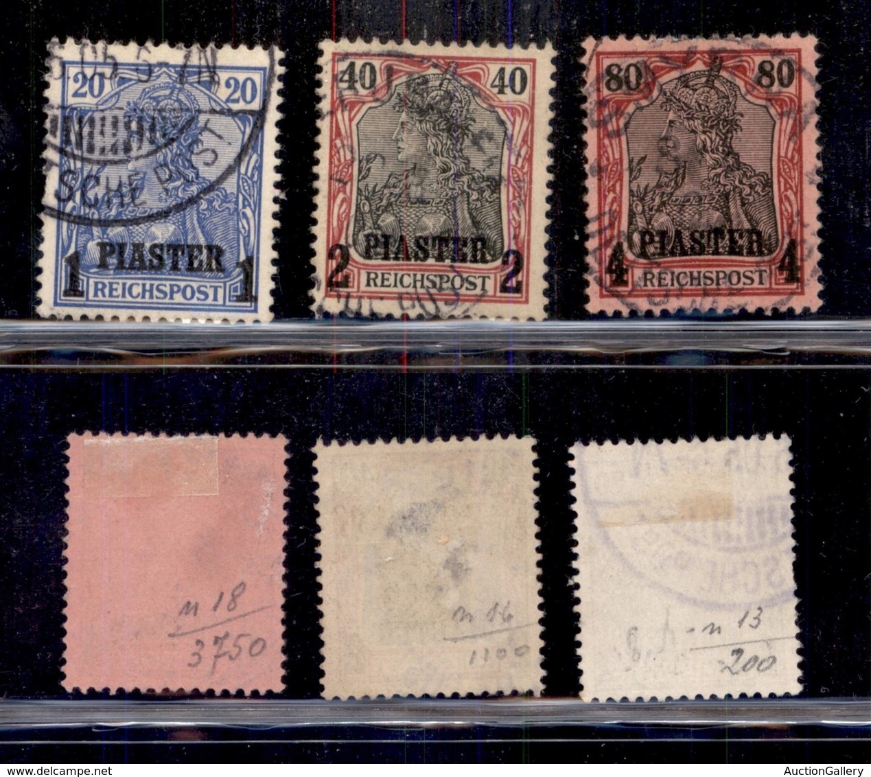 GERMANIA - Uffici Postali All'Estero - Turchia - 1900/1904 - Soprastampati (14I+17I+19I) - Tre Valori Della Serie Usati  - Other & Unclassified
