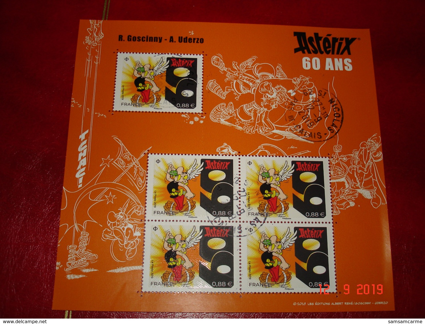 FRANCE   ANNEE 2019  OBLITERE CACHET ROND  BLOC FEUILLET 60 ANS D'ASTERIX - Used Stamps