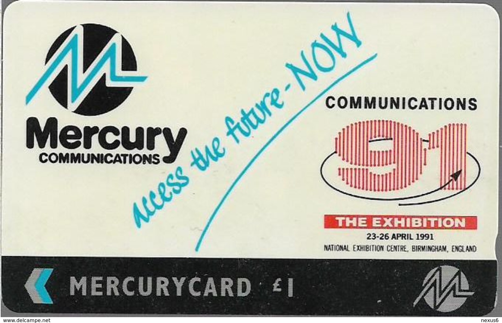 UK (Mercury) - Communications 91 - 20MERB-MER211 - 4.221ex, Used - [ 4] Mercury Communications & Paytelco