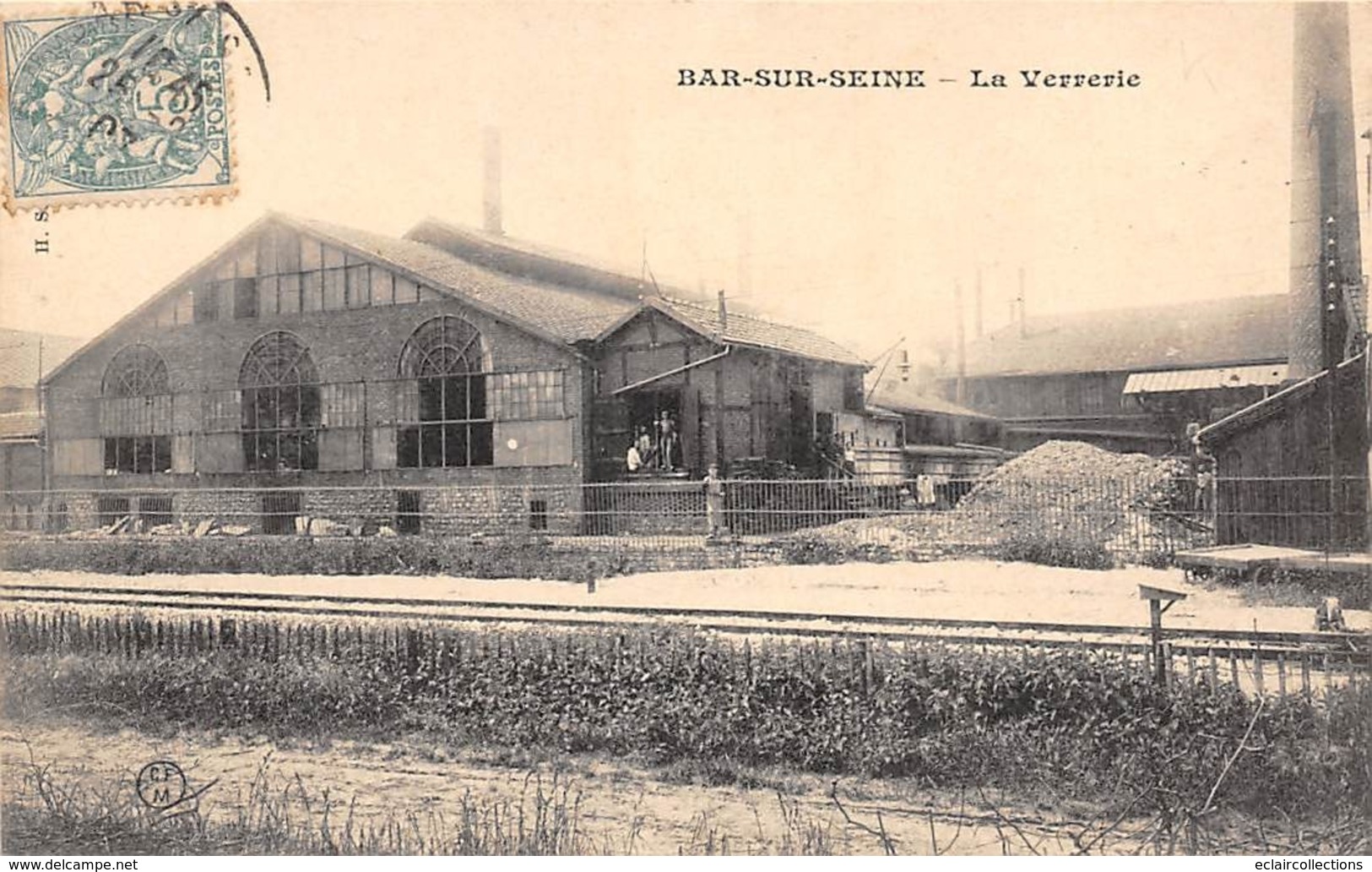 Thème.  Industrie.   Verrerie       Bar Sur Seine   10  . La Verrerie       (Voir Scan) - Industry