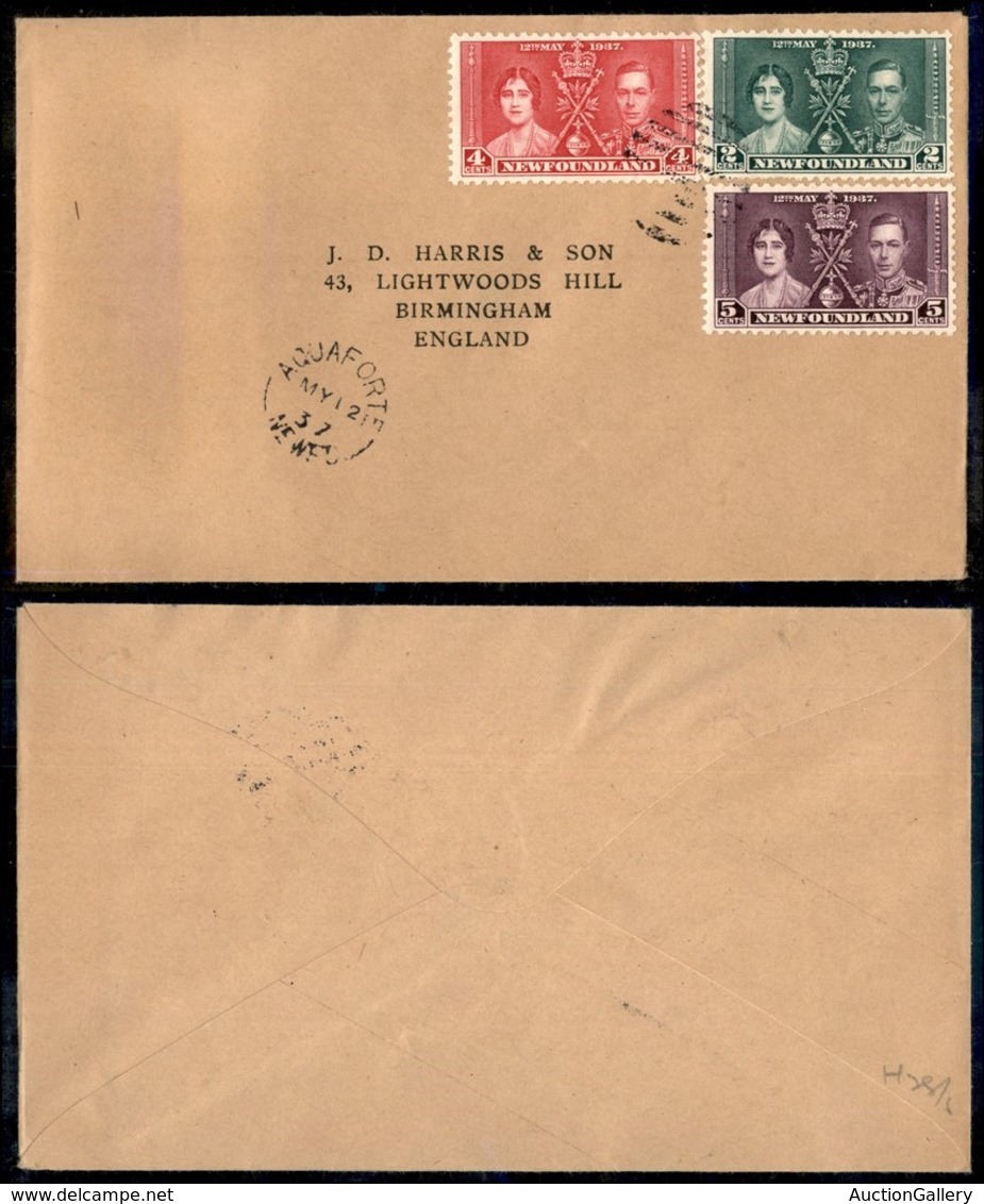 COLONIE INGLESI - Newfoundland - Nozze 1937 – Busta Da Aquaforte Del 12.5.37 - Other & Unclassified