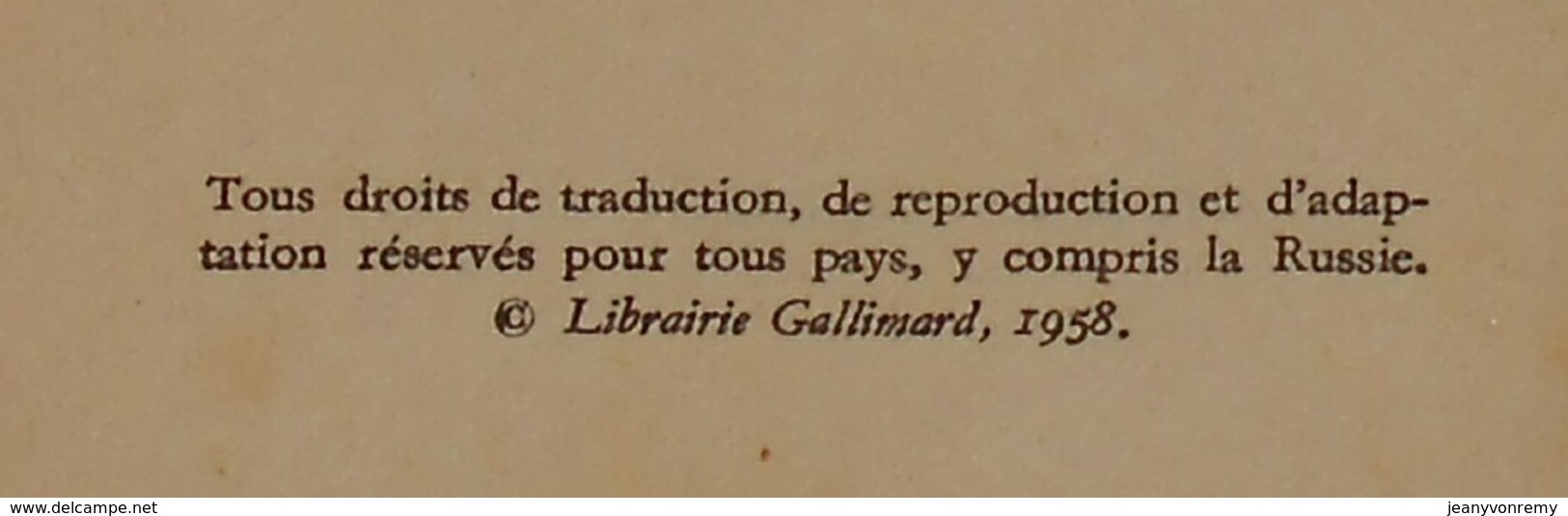 Dillinger Par Voldemar Lestienne. 1958. - NRF Gallimard