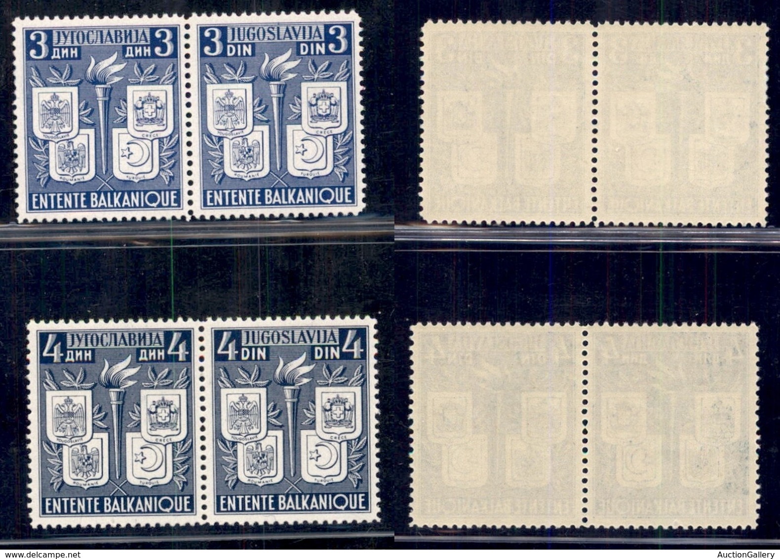 JUGOSLAVIA - 1940 - Balcani II (422/425) - Serie Completa In Coppie Orizzontali - Gomma Integra (30) - Other & Unclassified