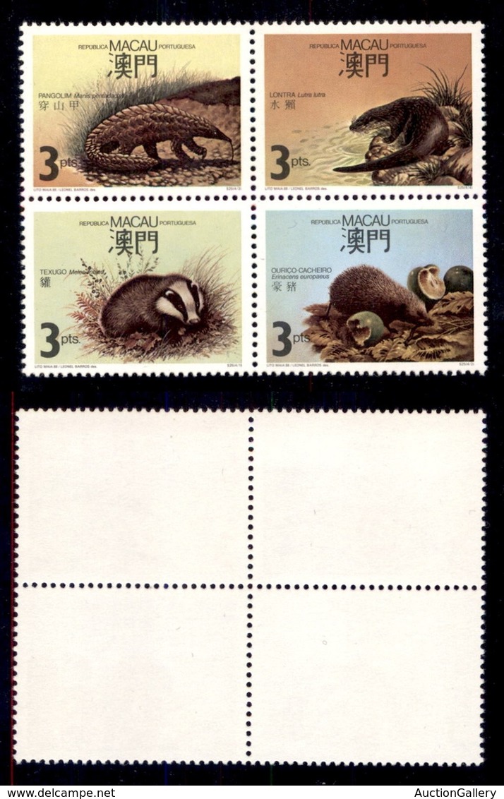 MACAO - 1988 - Fauna (589/592) - Serie Completa In Quartina - Gomma Integra (40) - Other & Unclassified