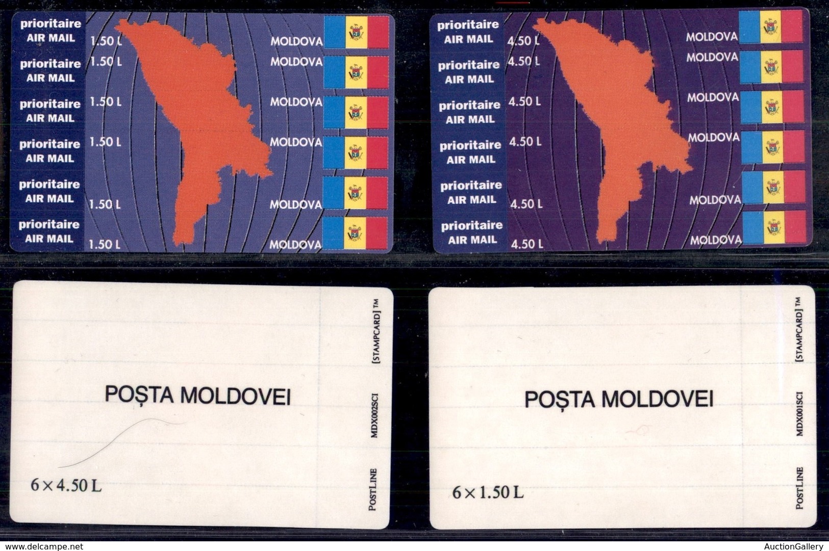 MOLDAVIA - 1994 - Posta Aerea (139/150) - Serie Completa In 2 Minifogli Autoadesivi - Nuovi - Altri & Non Classificati