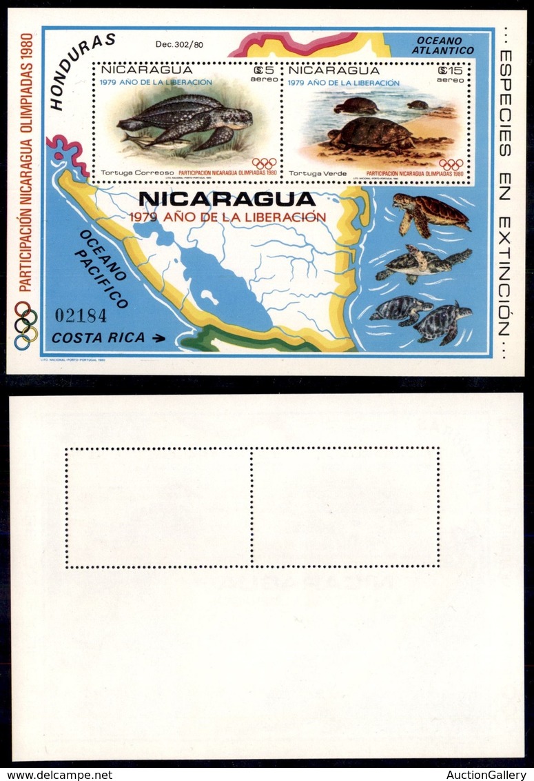 NICARAGUA - 1980 - Foglietto Partecipazione Olimpica (block 114) - Gomma Integra (45) - Other & Unclassified