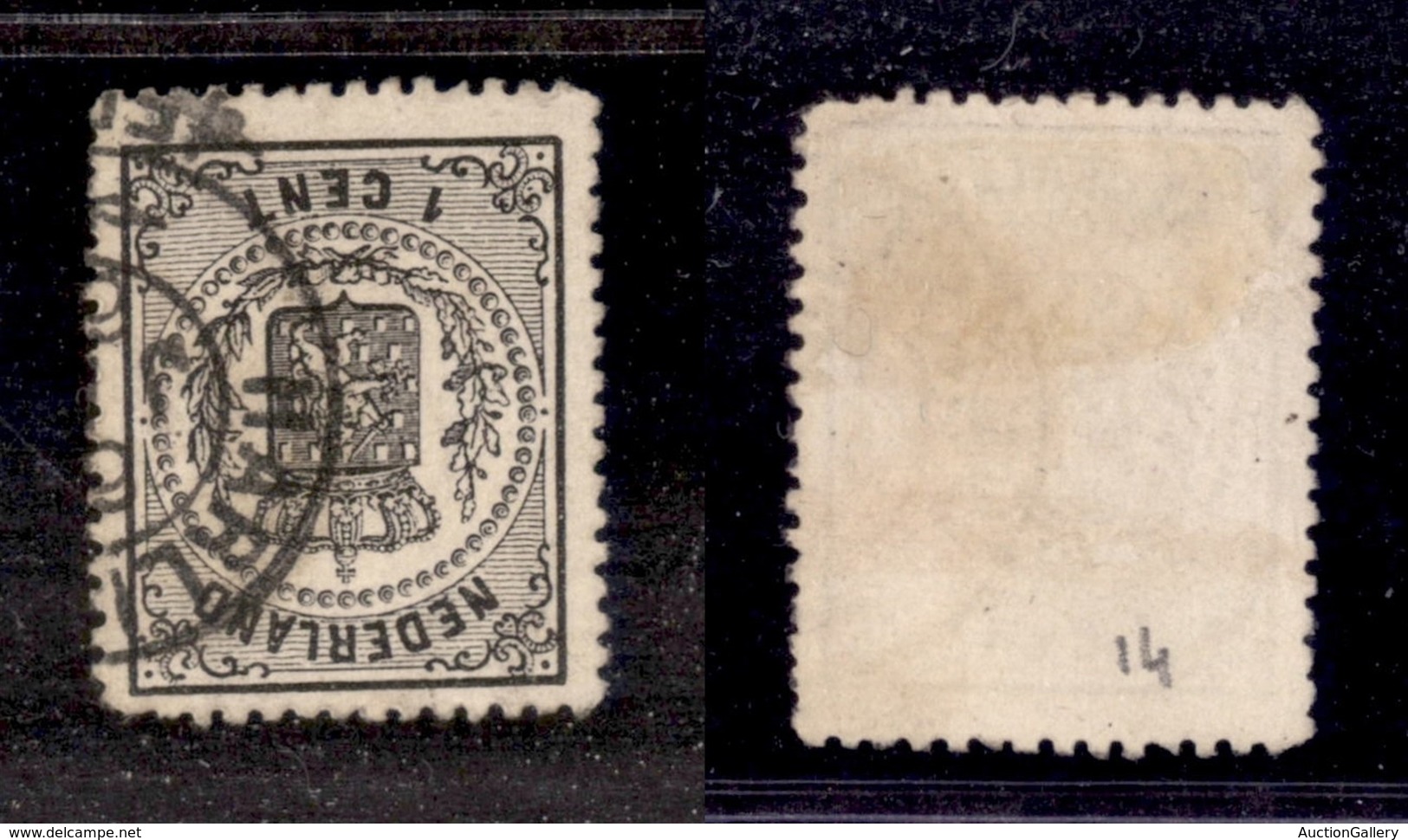 OLANDA - 1869 - 1 Cent Stemma (14A) - Usato (85) - Other & Unclassified