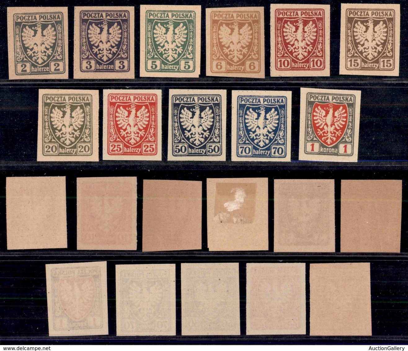 POLONIA - 1919 - Aquila (54/64) - Serie Completa - Senza Gomma (45) - Other & Unclassified