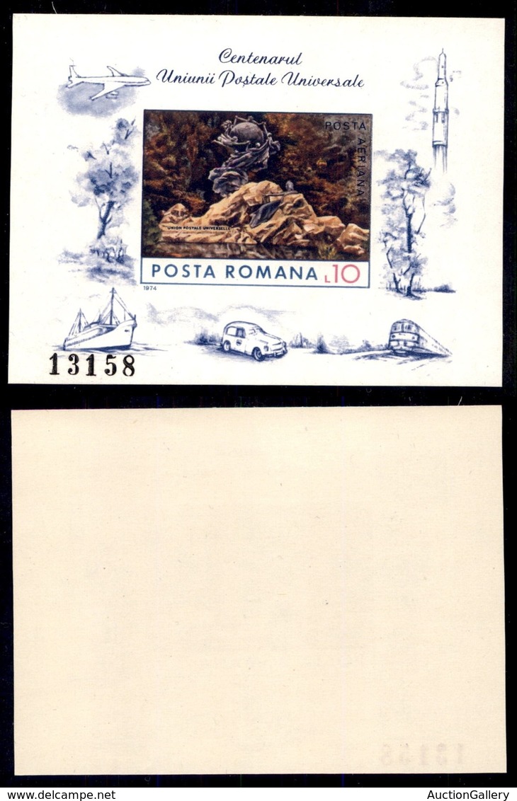 ROMANIA - 1974 - Foglietto 100 Anni UPU (block 113) - Gomma Integra (60) - Other & Unclassified