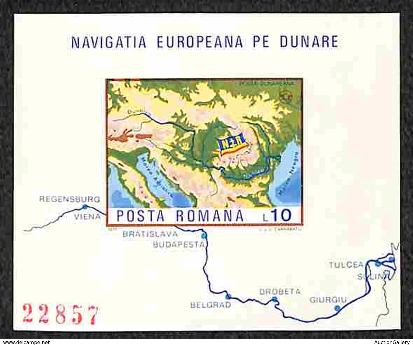 ROMANIA - 1977 - Foglietto Navigazione Europea Danubio (block 147) - Gomma Integra (30) - Other & Unclassified