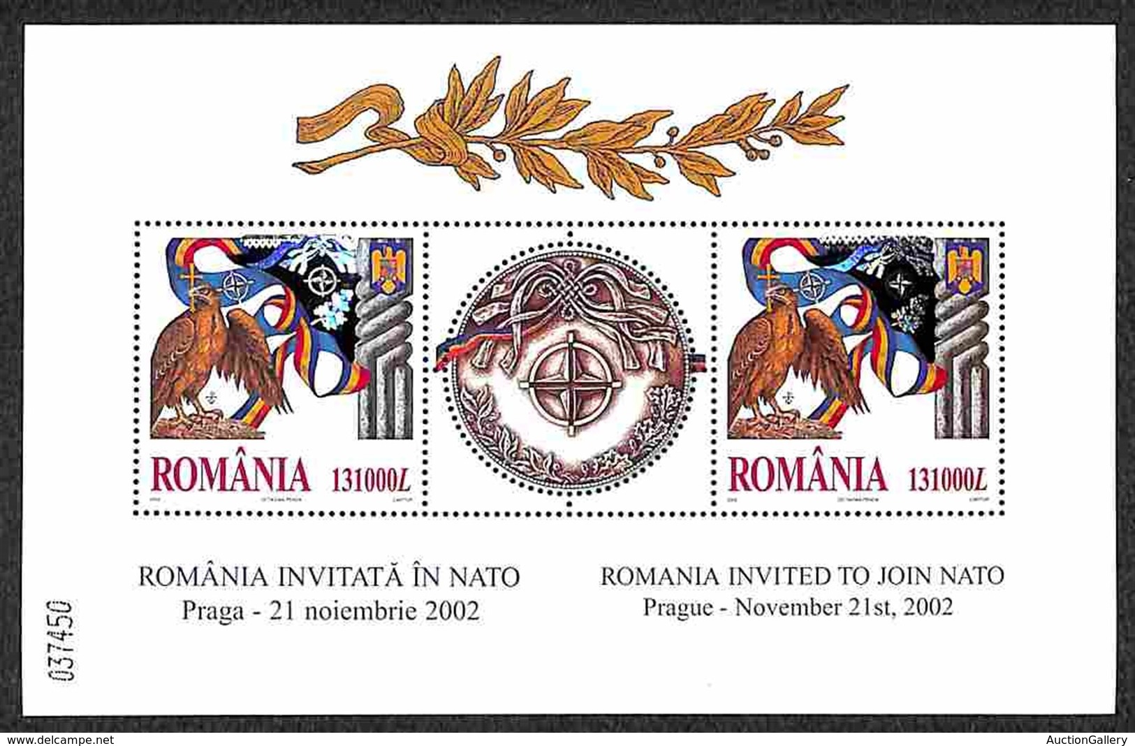 ROMANIA - 2002 - Foglietto Invito NATO (block 325) - Gomma Integra (25) - Other & Unclassified