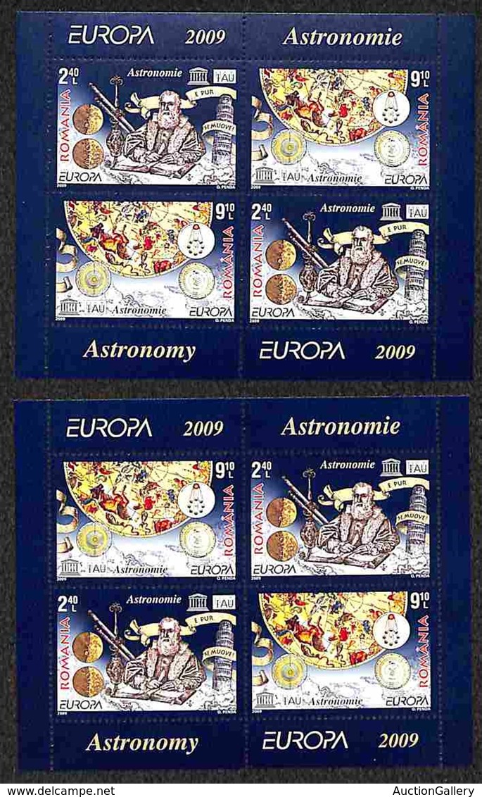 ROMANIA - 2009 - Foglietti Astronomia (block 445 I/II) - I Due Diversi Foglietti - Gomma Integra (34) - Other & Unclassified